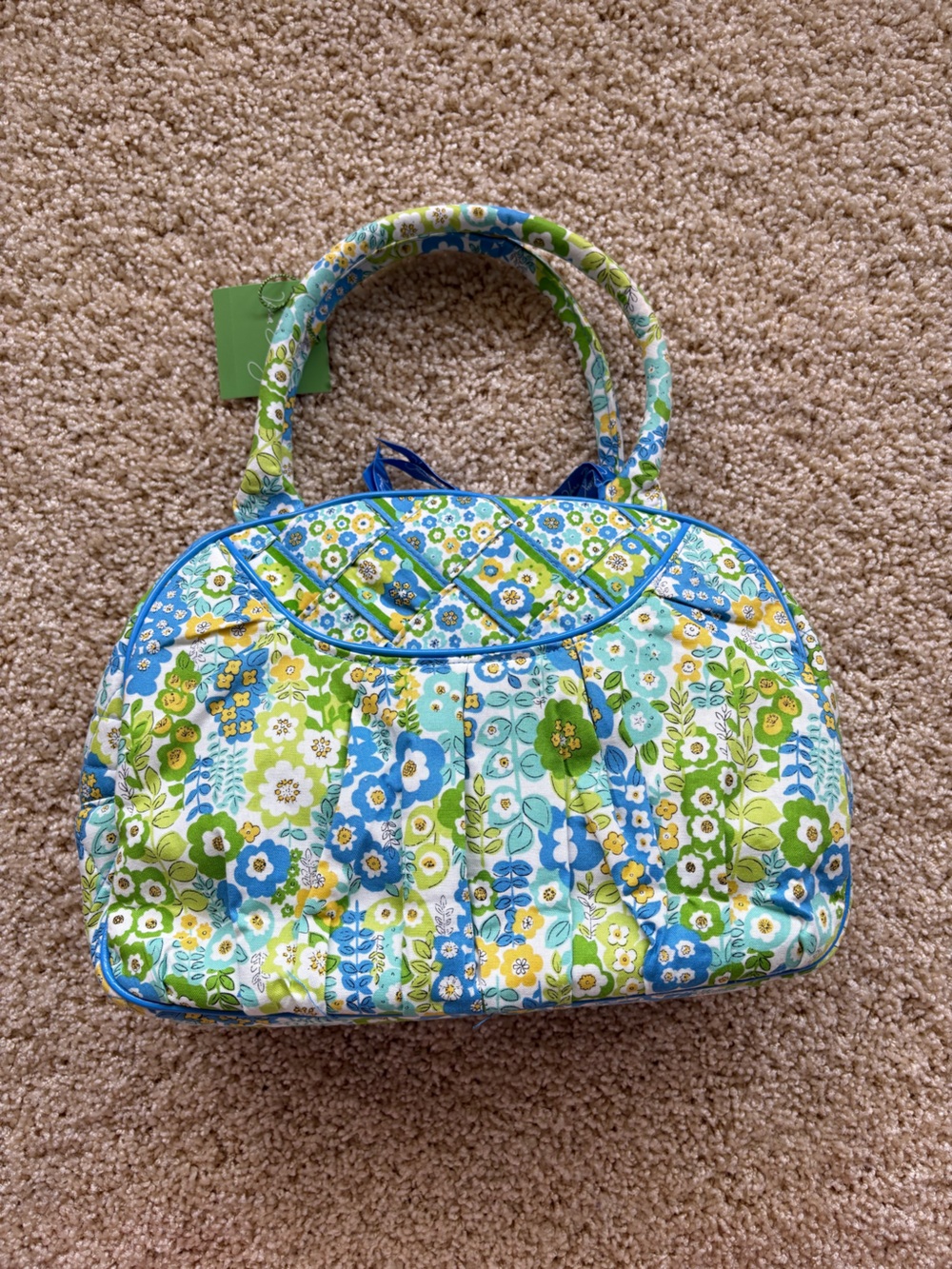 Vera Bradley Bowler Bag English Meadow Floral Quilted Handbag NWT